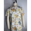 Retro Beach Printed Short Sleeved Shirt